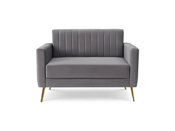 Tulip Upholstered Sofa Set Grey Color